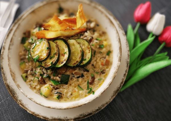Risotto cu hribi si zuchinni